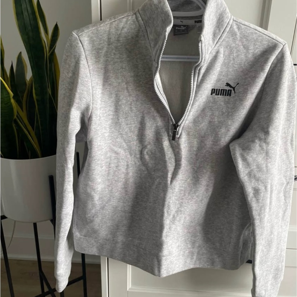 PUMA Women's Light Gray Turtleneck Sweater